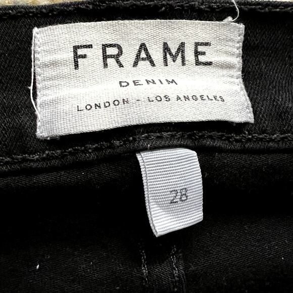 Frame Denim Ali High Rise Cigarette Black Jeans size 28 - Picture 7 of 9